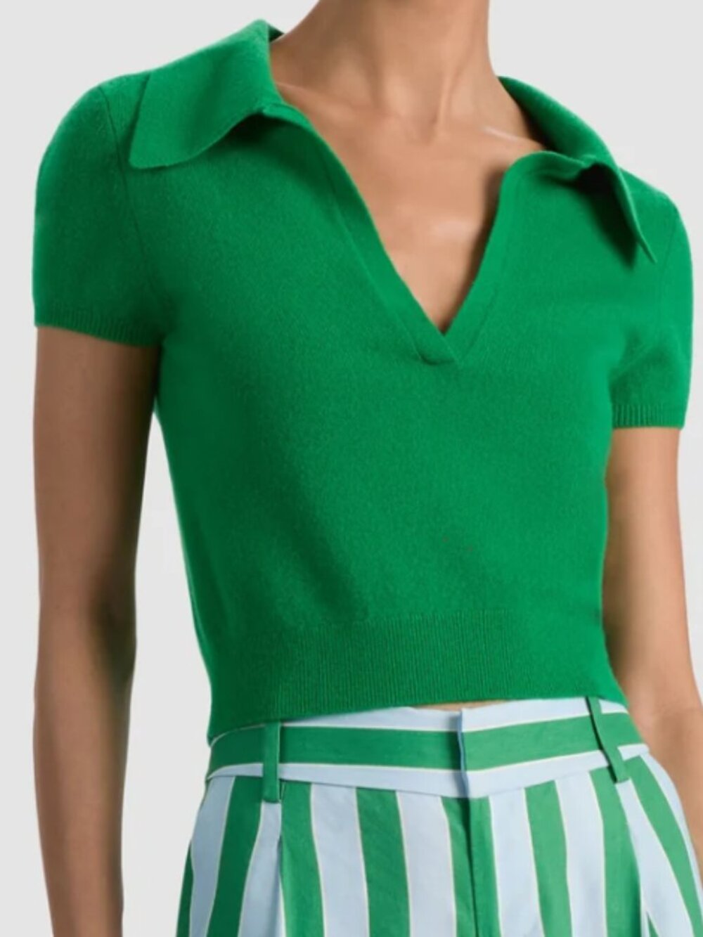 NWT Alice + Olivia Andi Cashmere Polo -Large